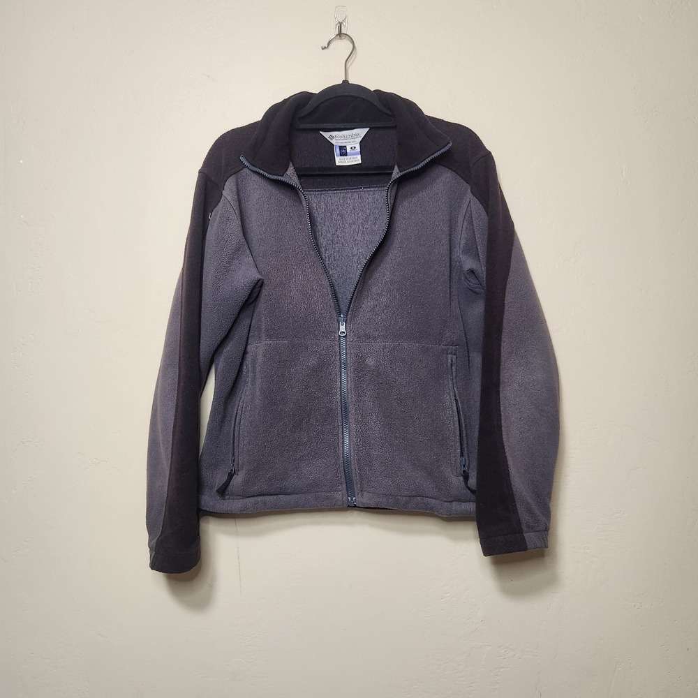 Columbia Core Gray Black Fleece Jacket Womens Size Medium‎